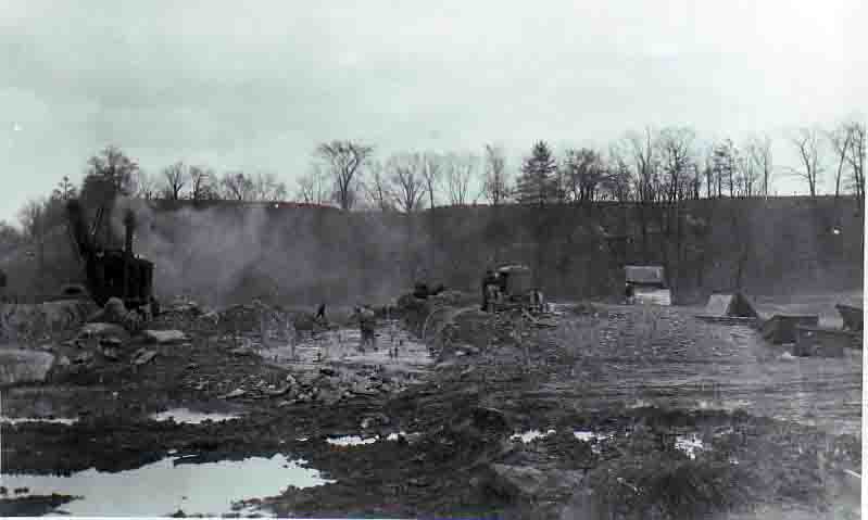 1924 Filter wall trench looking east